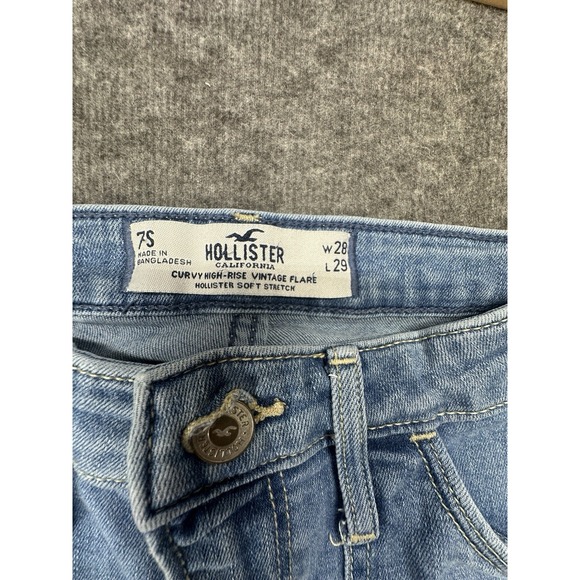 Hollister Womens Jeans Size 7S (28x29) Curvy High-Rise Vintage Flare Blue - Picture 7 of 8
